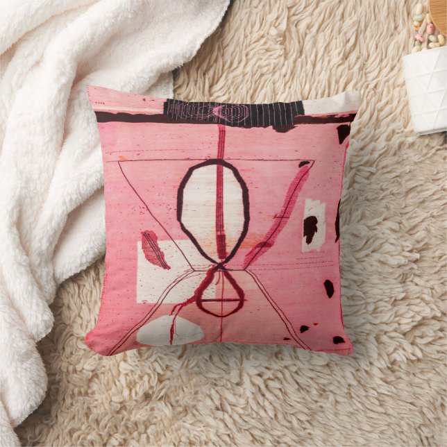 Rosa Kilim Bohemian Moroccan Dekorativ kudde (Filt)