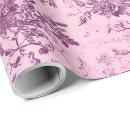Rosa kinask decoupage presentpapper