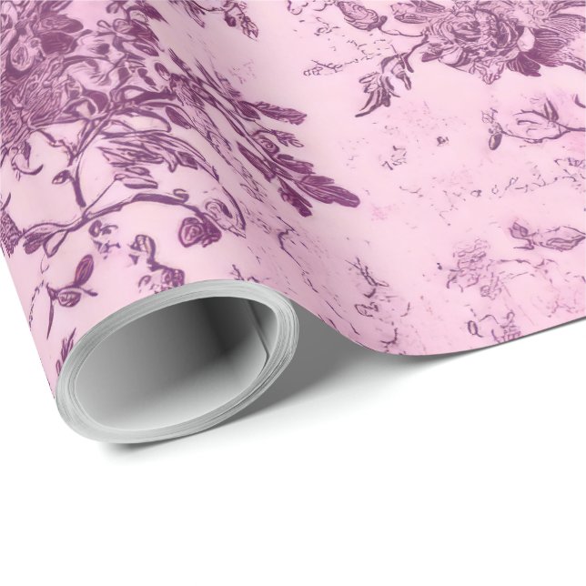 Rosa kinask decoupage presentpapper (Rullad Hörn)