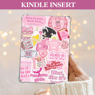Rosa Kindle för in cute & Girly Bookish-tillbehör Julkort