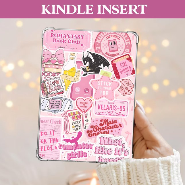 Rosa Kindle för in cute & Girly Bookish-tillbehör Julkort (Skapare uppladdad)