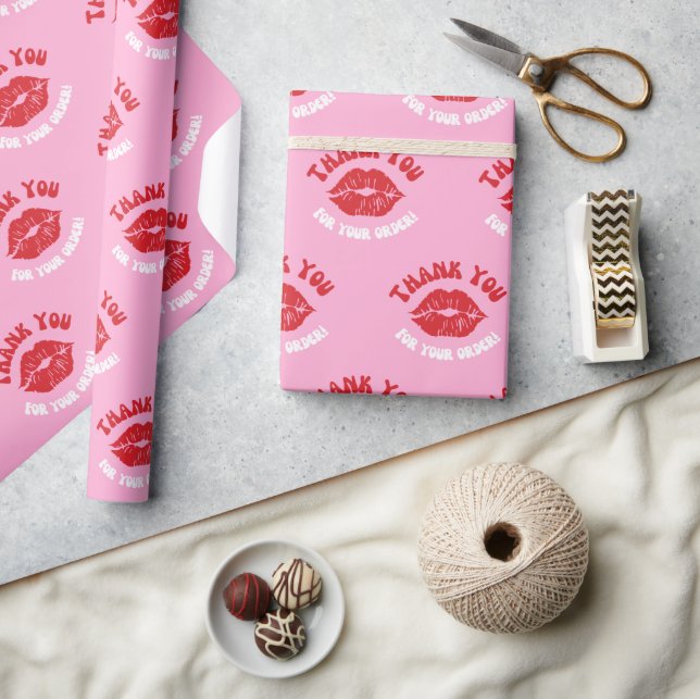 Rosa Kiss Business Shop Tack för din beställning Presentpapper (Hantverk)