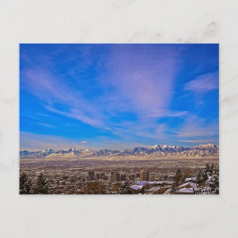 Rosa Kissed Himlar over Salt Sjö City, Utah Postca Vykort