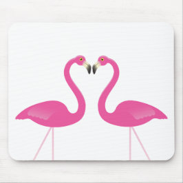 Rosa Kissing Flamingos Mousepad Musmatta