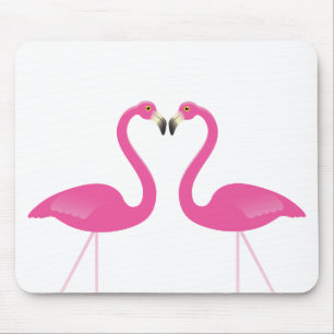 Rosa Kissing Flamingos Mousepad Musmatta