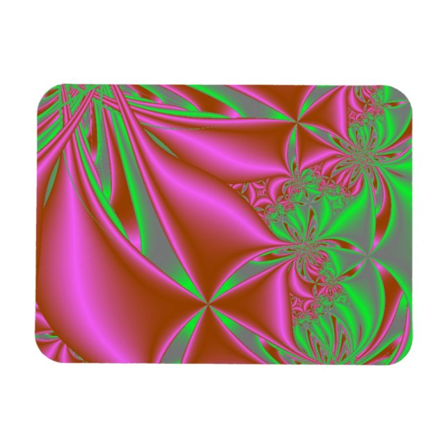 Rosa Kites med Grönt Magnet (Horisontell)