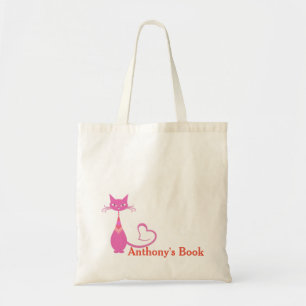 Rosa Kittelunge barn som heter bibliotekstaska Tygkasse