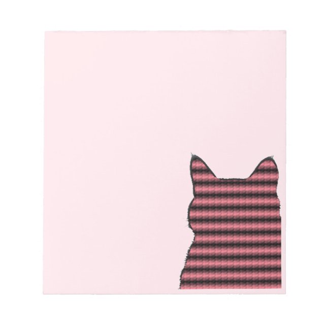 Rosa Kitten Cat i hörnet Anteckningsblock (Framsida)