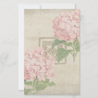 Rosa klasar av hortensia brevpapper