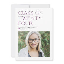 Rosa klass 2024 Modern minimalistisk examen