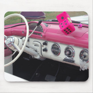 Rosa klassikervintage car Mousepad Musmatta
