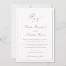 Rosa Klassisk Elegant Bröllop