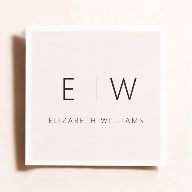  Rosa klassisk Elegant Modern minimalistisk Pappersservett (Skapare uppladdad)