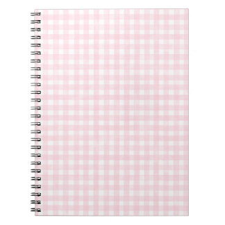 Rosa Klassisk Gingham Anteckningsbok