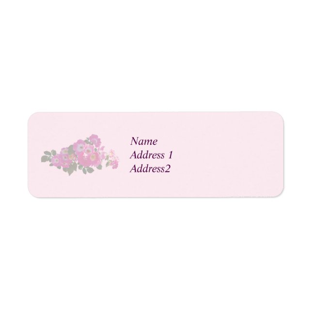 Rosa klätterrosor Spara datum Returadress Etikett (Framsidan)