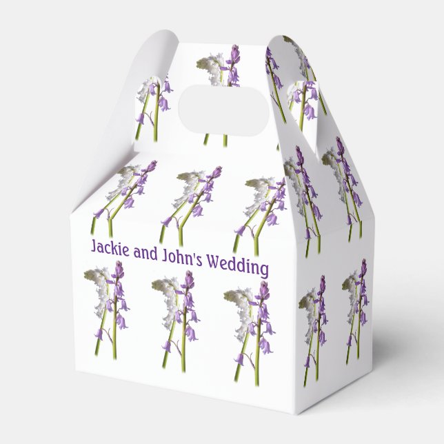 Rosa klockor tygmönster. presentaskar (Framsidan Sidan)