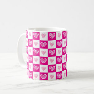 Rosa klottrar mönster kaffemugg