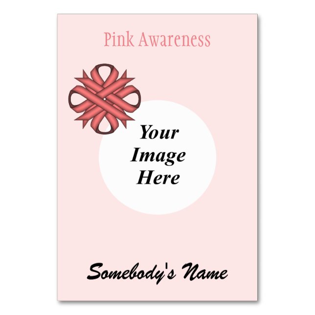 Rosa Klöver Ribbon Template av Kenneth Yoncich Bordsnummer (Baksidan)