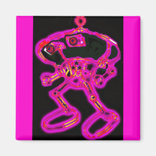 Rosa knäpp Smacky robot MagNEAT-O Magnet