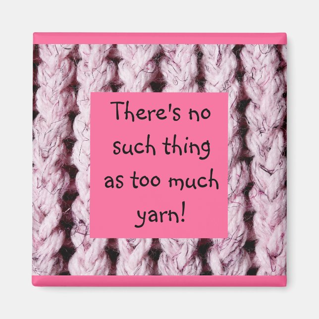 Rosa Knitting Theme Fridge Magnet (Framsidan)