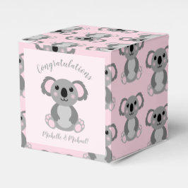 Rosa Koala Bear Baby Shower Presentaskar