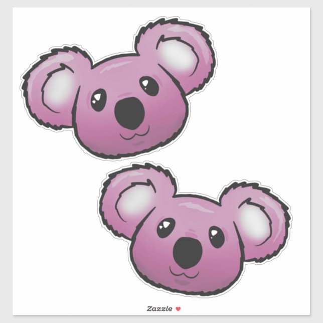 Rosa koalas-dekal klistermärken (Ark)