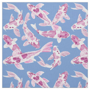 Rosa Koi-fisk Tyg
