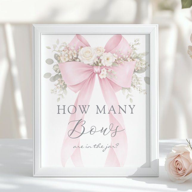 Rosa Kokett Båge Hur många Bågar Spel Poster (Skapare uppladdad)