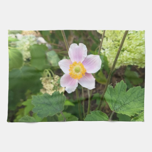 Rosa köksduk med vildblommor | Botanisk blommig Kökshandduk (Horisontell)