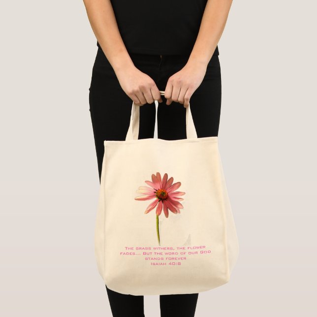 Rosa konblomma Gräset vissnar men Tygkasse (Framsida (produkt))