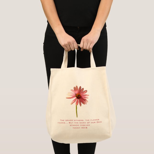 Rosa konblomma Om den blomman börjar vissna Tygkasse (Framsida (produkt))