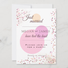 Rosa konfetticirklar inbjudningar