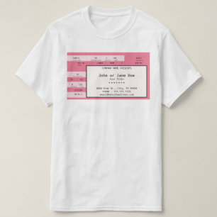 rosa konsert biljett t-shirt