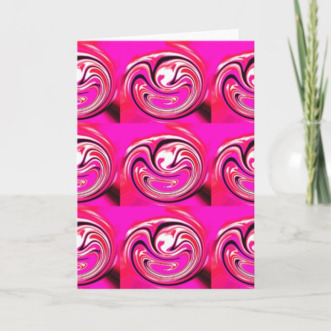 Rosa konststänk helgkort (Framsida)