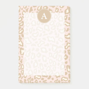 Rosa kontorsleopardmonogram Post It Notes present Post-it Block