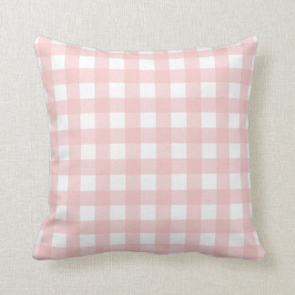 Rosa kontroll för kvartrosa- & vitGingham Kudde