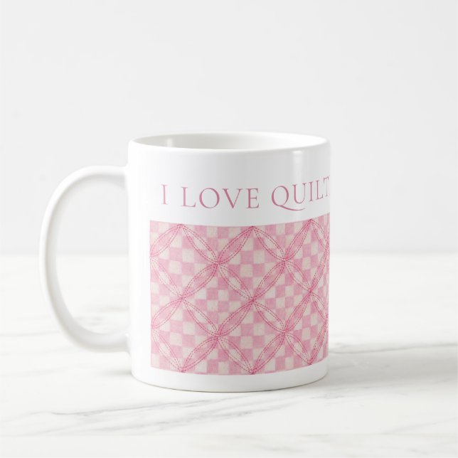 ROSA-KONTROLL QUILT White Mugg + Text (Vänster)