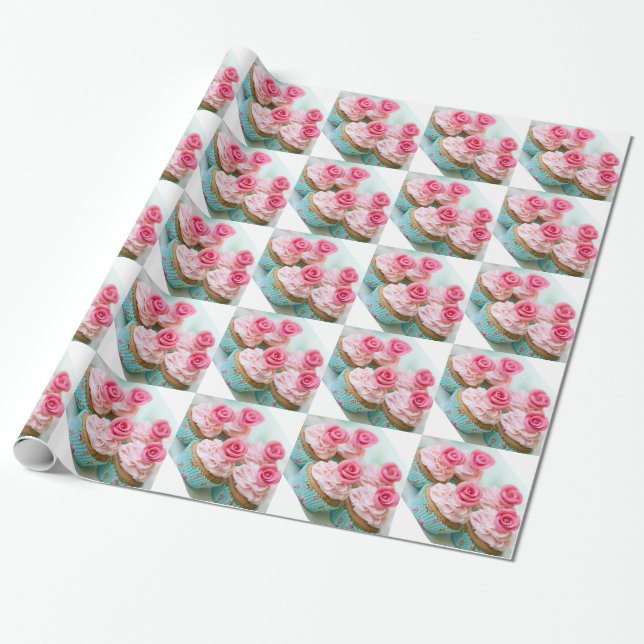 Rosa Kopp Cakes Presentpapper (Utrullad)