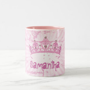 Rosa kopp för Princess Kröna Tiara Kaffe Råna