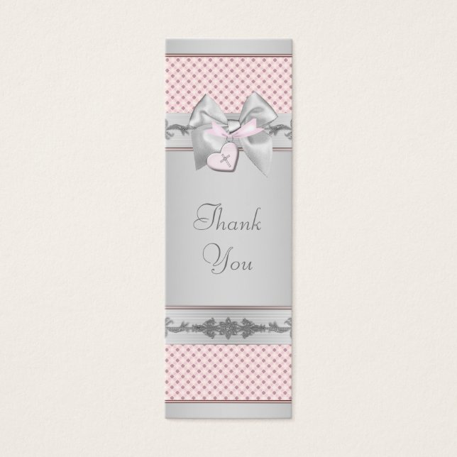 Rosa Kor Bomboniere Märkre Litet Visitkort (Framsidan)