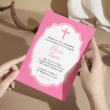 Rosa Kor Flicka Baptism Christening