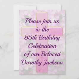 ROSA KOR OCH BLOMMIGT 85:E BIRTHDAY-INBJUDAN INBJUDNINGAR