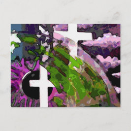 Rosa Kor och Öga Vykort