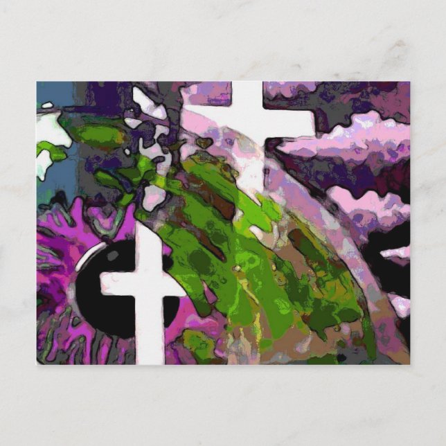 Rosa Kor och Öga Vykort (Framsida)