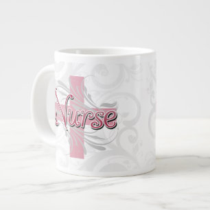 Rosa Kor/Swirl Nurse Jumbo Mugg