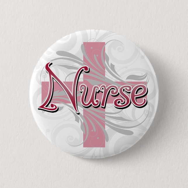 Rosa Kor/Swirl Nurse Knapp (Framsida)