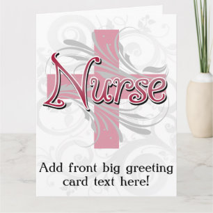 Rosa Kor/Swirl Nurse Kort
