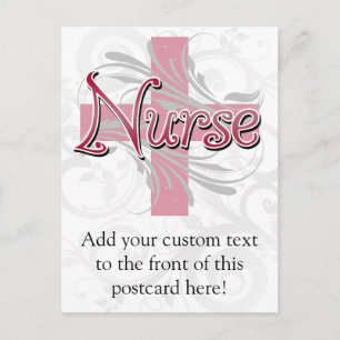 Rosa Kor/Swirl Nurse Vykort