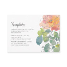 Rosa korall akvarell blommig boho bröllop