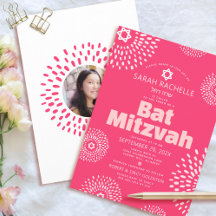 Rosa Korall Bat Mitzvah Foto Djärv Stjärnspridning